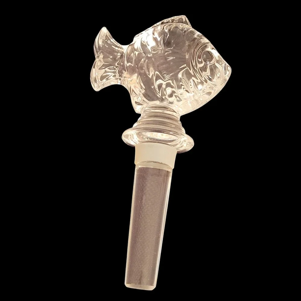 Glass Fish Bottle Stopper Wine Bottle